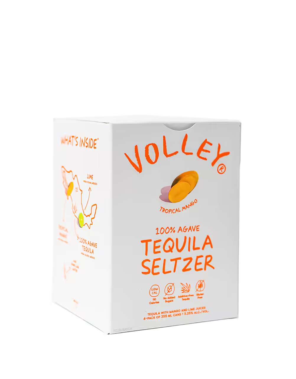 Volley Tropical Mango Canned Cocktails (4 Pack) 355ml