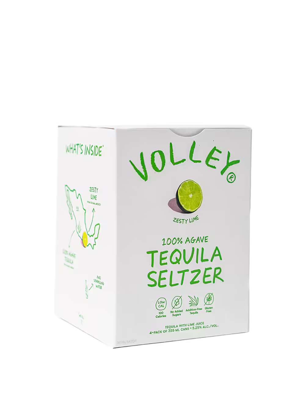 Volley Zesty lime Canned Cocktails (4 Pack) 355ml