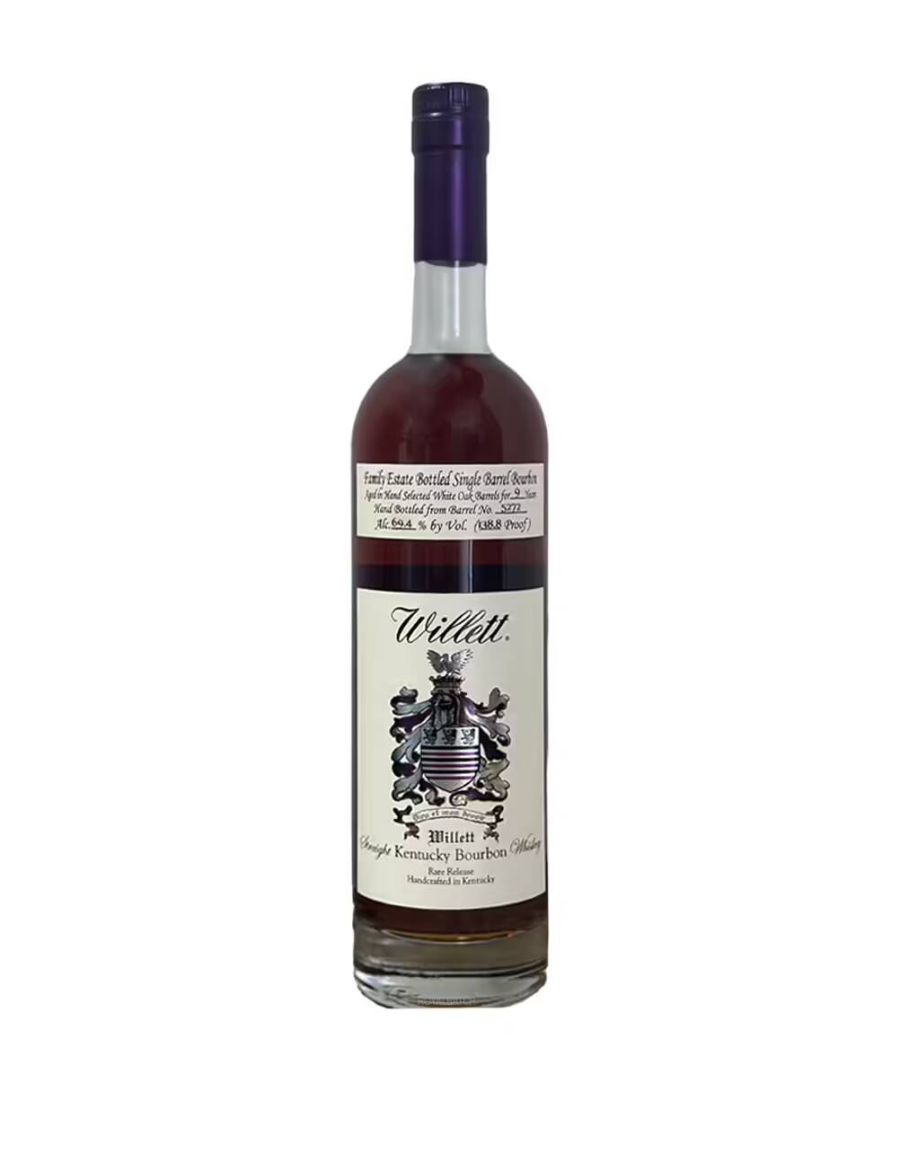 Willett 9 Year Old Single Barrel Straight Bourbon Whiskey