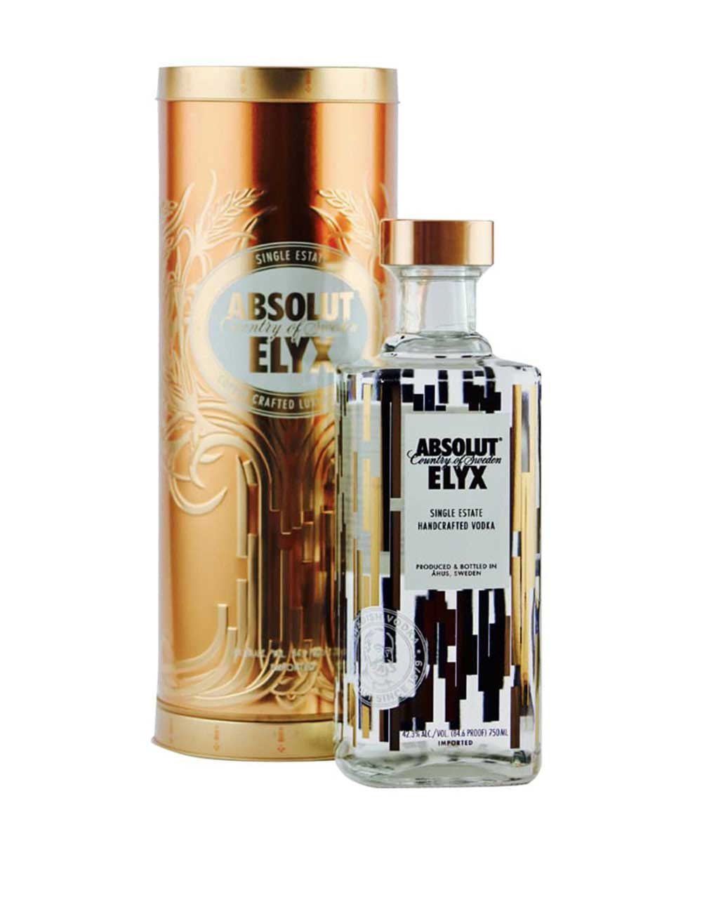 Absolut Elyx in Copper Musical Tin