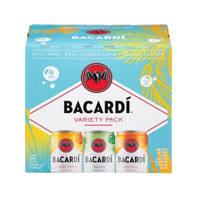Bacardi Variety Pack Rum (6 Pack) 355 ML