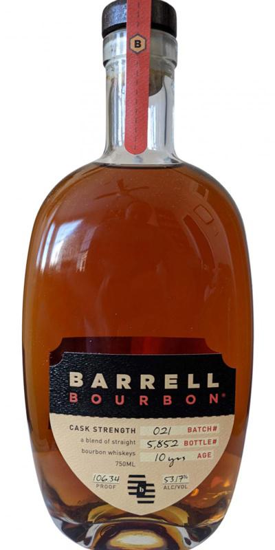 Barrell Bourbon Cask Strength 10 years Batch 021 750 ml Whisky