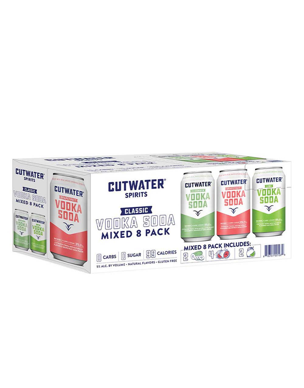 Cutwater Spirits Vodka Soda Variety Pack (8 Pack Cans)