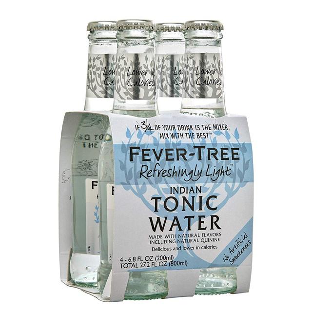 Fever Tree Refreshing Light Indian Tonic water (4 Pack) 4pk 6.8oz Tonic/Club Soda