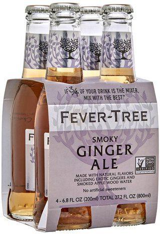 Fever Tree Smoky Ginger Ale (4 pack) 200 ml Ginger Ale