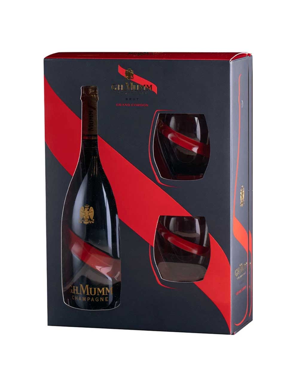 G.H. Mumm Grand Cordon Brut With Two Glass Set