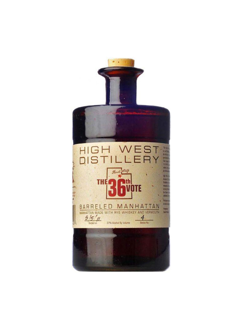 High West 36th Vote Barreled Manhattan