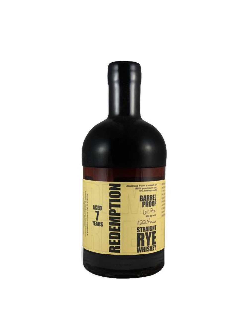 Redemption 7 Year Old Barrel Proof Straight Rye Whiskey