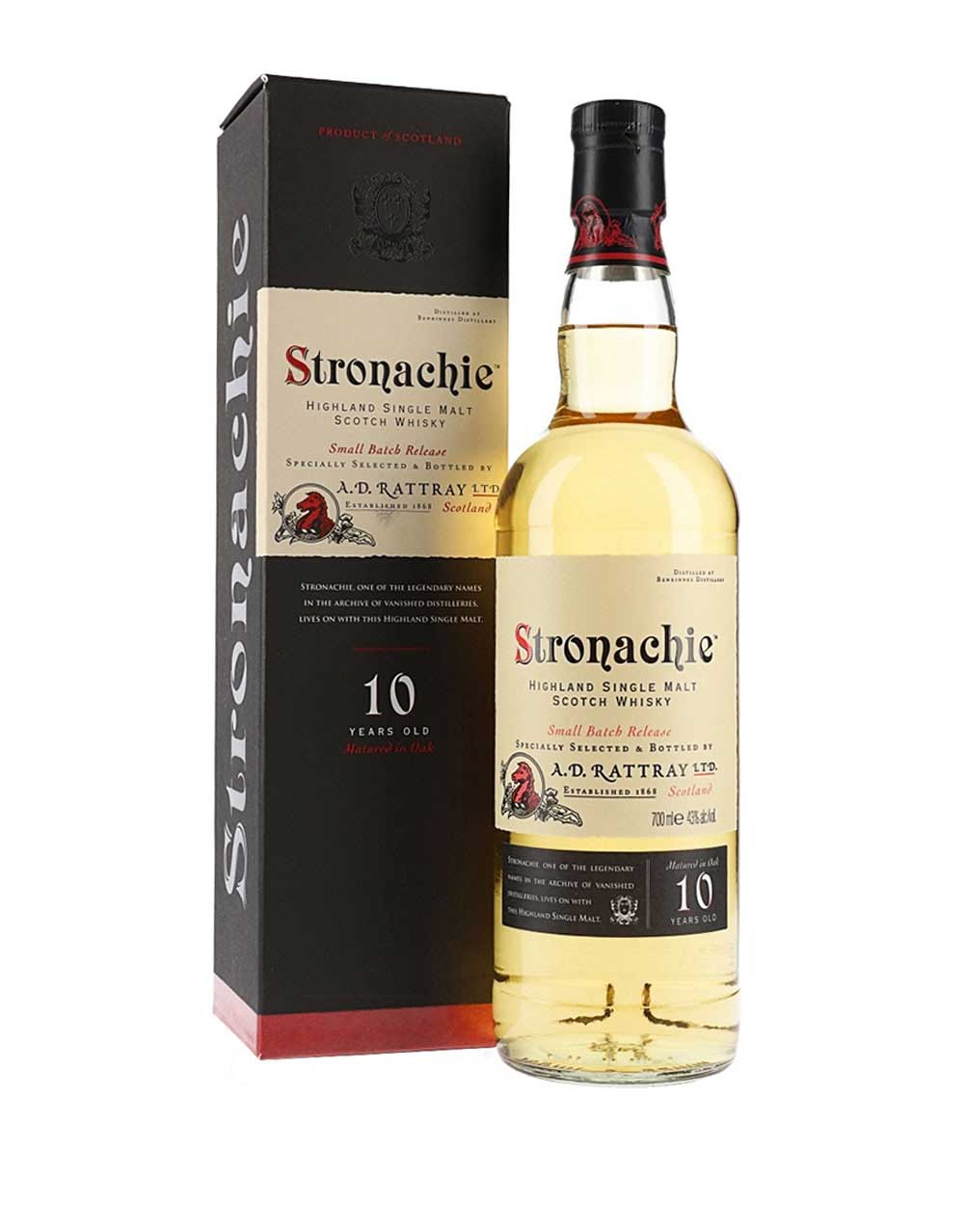 AD Rattray Stronachie Small Batch Release 10 Year Single Malt Whiskey