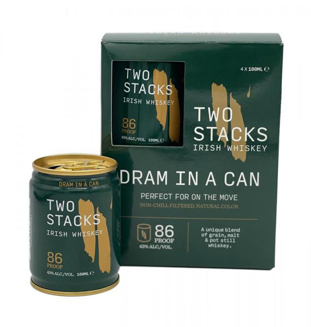 Two Stacks Irish Whiskey Dram IN A CAN 100ml Whisky