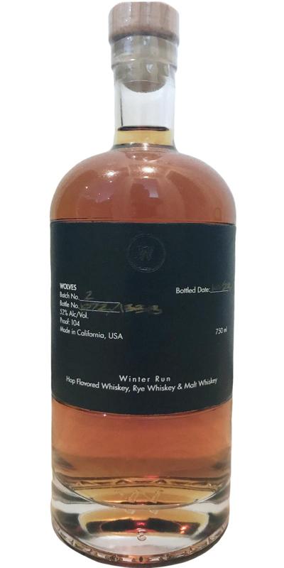 Wolves Winter Run Rye Whiskey Batch 1 (WITH BAG)(white/green label) 750 ml Whisky